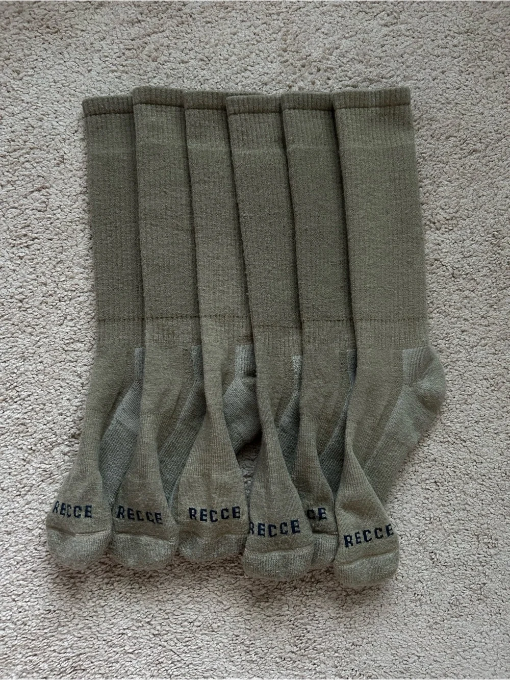 Men's Tactical Boot Lightweight Mid-Calf Military Green Socks – Set of 3 Pairs